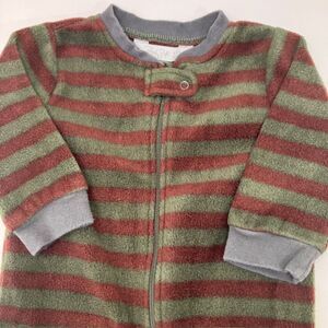 Rene Rofe Baby Sleeper 6-9 Months Green and Red striped